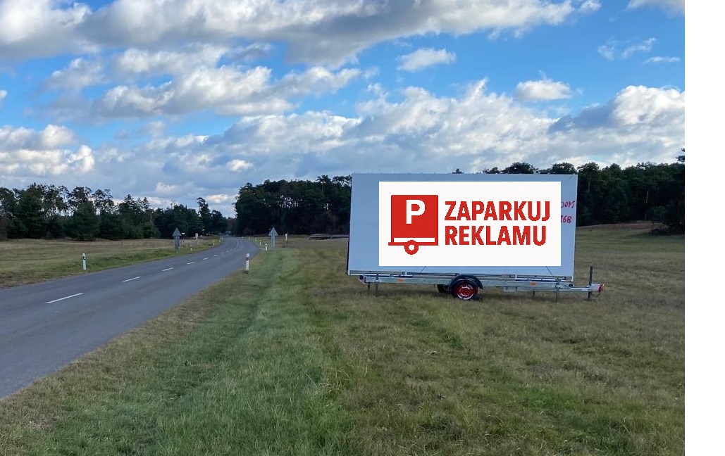 Reklamný vozík mimo mesta